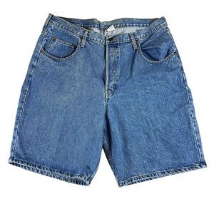Vtg Brittania Denim Jean Shorts Baggy Fit Mens 40 Button Fly Medium Wash NWT